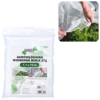 AGROTEXTIL 1.1 x 10 M JARNÍ BÍLÝ 17g *2050