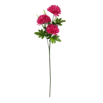 UMĚLÁ VĚTEV - CHRYSANTHEMA SE TŘEMI KVĚTY 58 CM MIX BAREV balení=84 kusů *3055