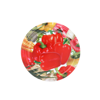 Víčko fi66 RTS ZELENINA karton 1100 paprika se zeleninou W10/5824