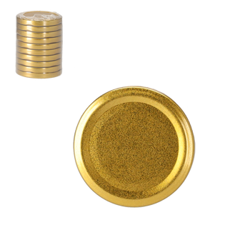 SET OF 10 LIDS DIA 66 GOLD