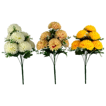 UMĚLÁ VĚTEV - KYTICE CHRYSANTÉMU 51 CM MIX BARVY balení=12 ks *2881