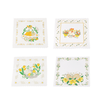 VÁNOČNÍ UBROUSKA 36X36CM VESELÉ VELIKONOCE*4518