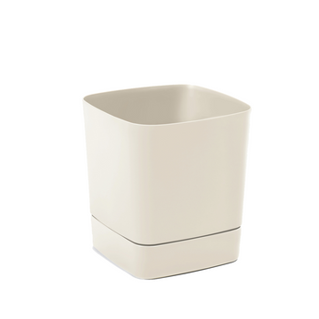 KVĚTNÍK S PODŠÁLKEM CLIMA 190X190MM RECYKLOVANÝ BEŽOVÝ*81413