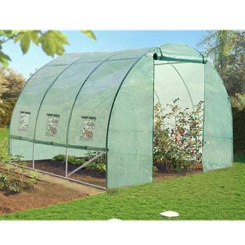ZELENÝ ZAHRADNÍ TUNEL FOLIOVÝ 3 SEGMENTY 3 x 2 x 2 M S MOŽNOSTÍ DALŠÍ VENTILACE *3910