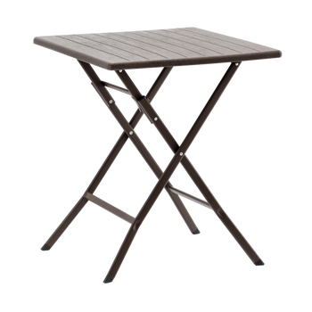 SKLÁDACÍ TURISTICKÝ STŮL 61,5 x 61,5 x 73 CM HNĚDÝ *1008