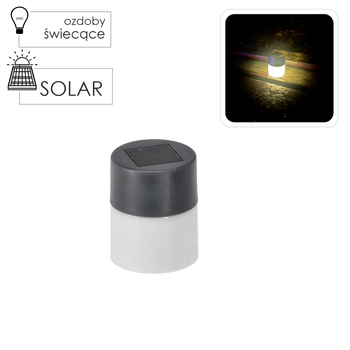 Sada 4 přenosných solárních lamp 4,6 x 4,6 x 6 cm LED teplá bílá *5677