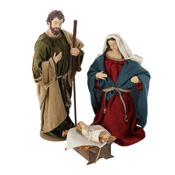 KPL. 3 FIGUR BOŽÍCH NAROZENÍ - SVATÁ RODINA DO 68 CM *8622