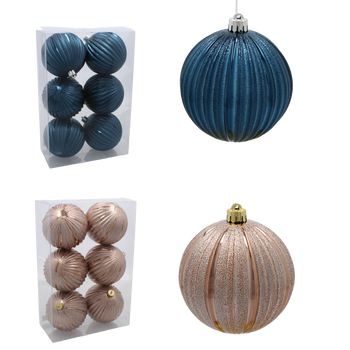 KPL. 6 BOMBEK 10 CM GRANÁTOVÝ / BEŽOVÉ ZLATO *3894