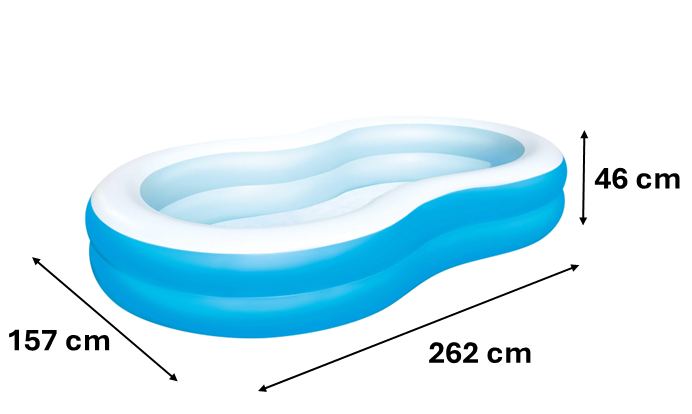 BASEN OGRODOWY DMUCHANY 262cm x 157cm x 46cm 54117