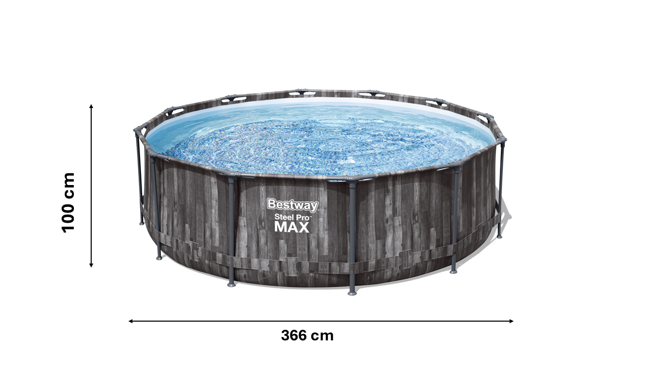 BASEN STELAŻOWY 3,66 X 1 M (BASEN, POMPA FILTRUJĄCA, DRABINKA) 5614x