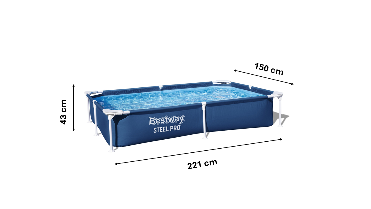 BASEN STELAŻOWY 221 X 150 X 43 CM 56401