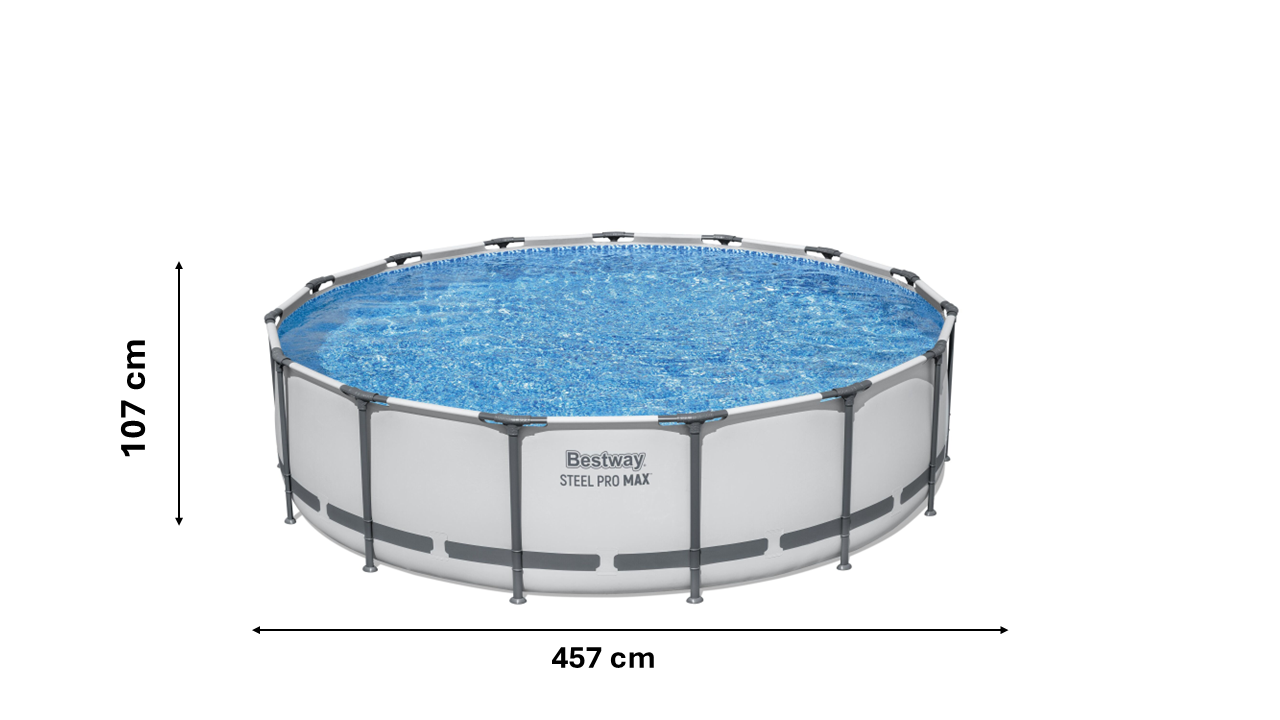BASEN STELAŻOWY 457 x 107 CM (BASEN , POMPA , DRABINKA, POKRYWA) *8804 56488