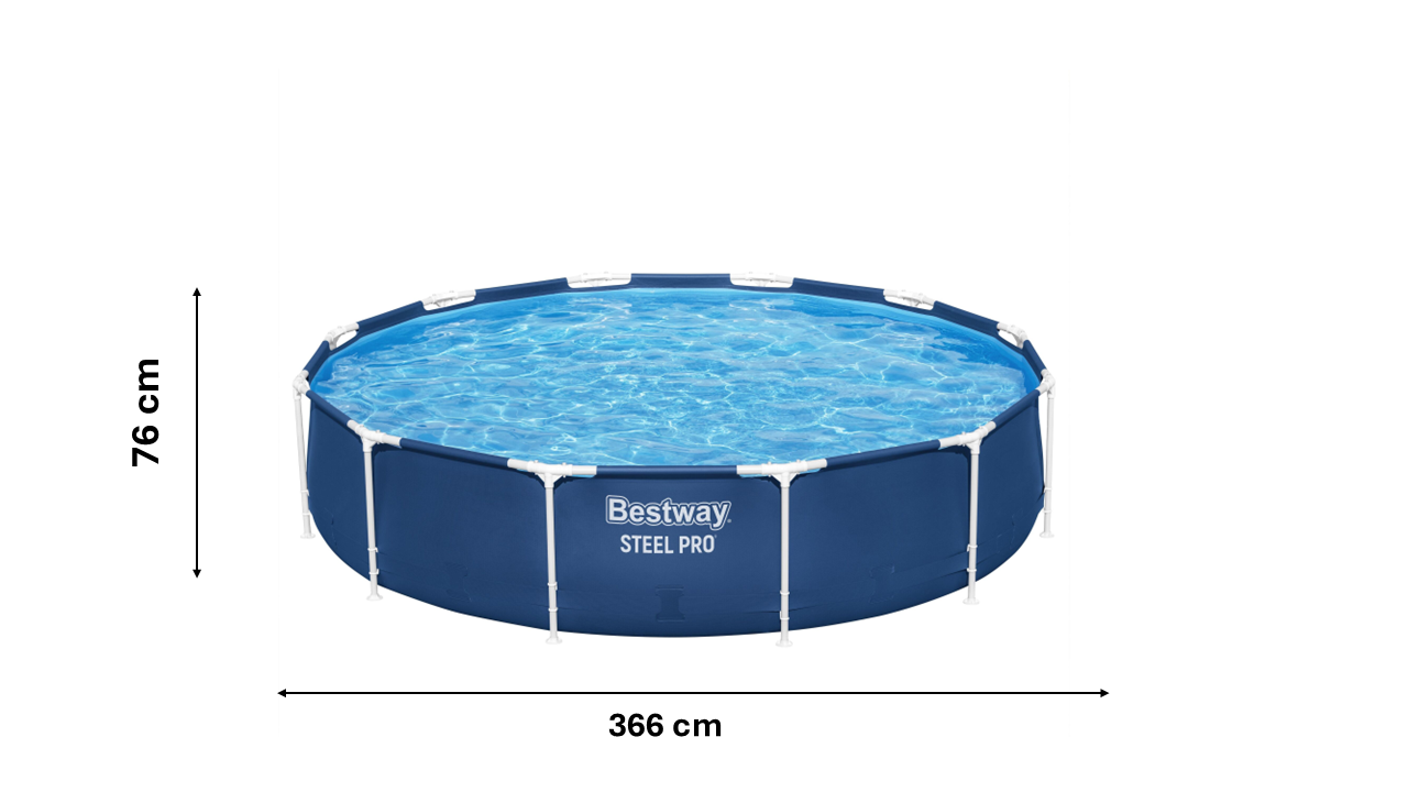 BASEN STELAŻOWY 366 x 76 CM (BASEN, POMPA FILTRUJĄCA,FILTR)  56681