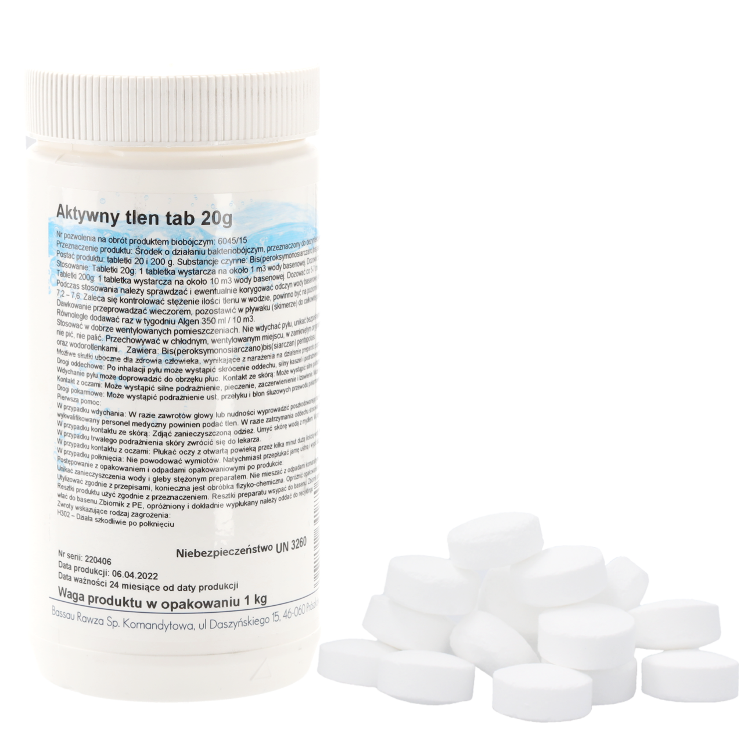 TABLETKI AKTYWNY TLEN 1 kg opak CHEM1870_1