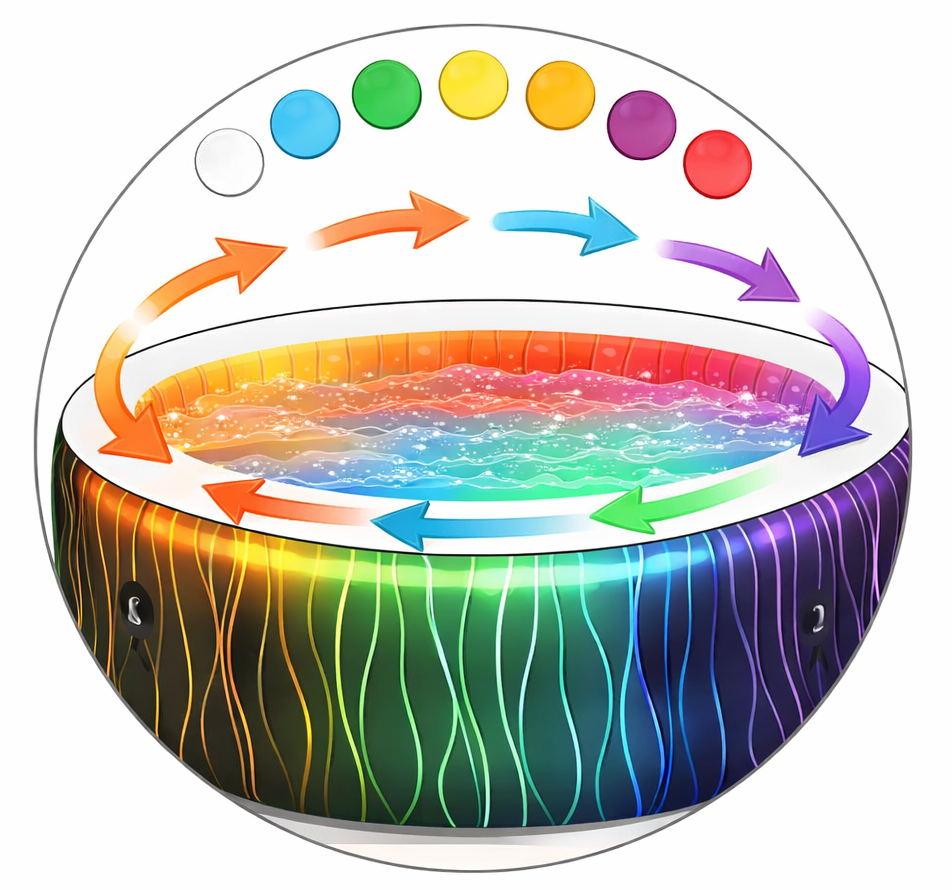 JACUZZI LAY-Z-SPA HOLLYWOOD AIR JET 196 X 66 CM poduszka