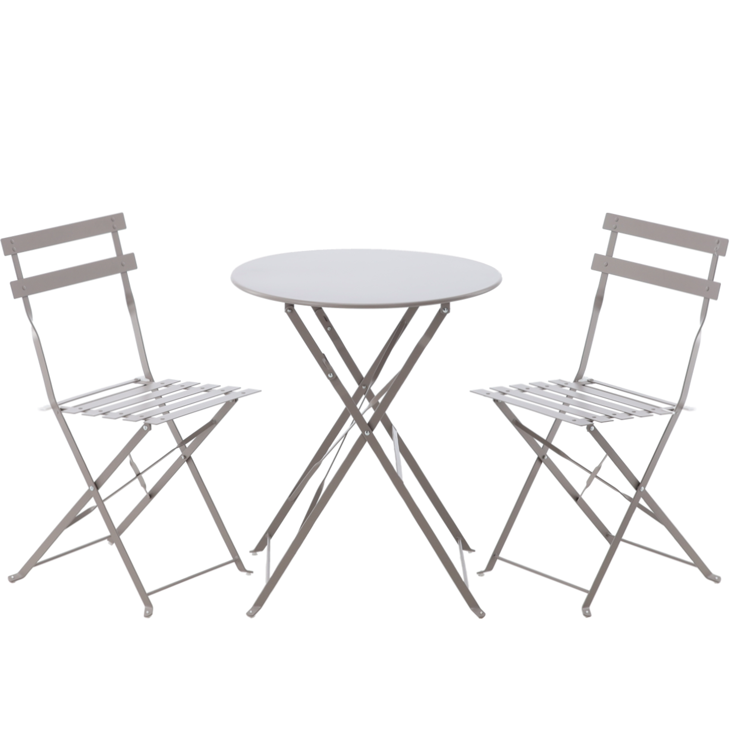 ZESTAW MEBLI OGRODOWYCH SZARY (STÓŁ OKRĄGŁY + 2 KRZESŁA) *5141 GOM5141