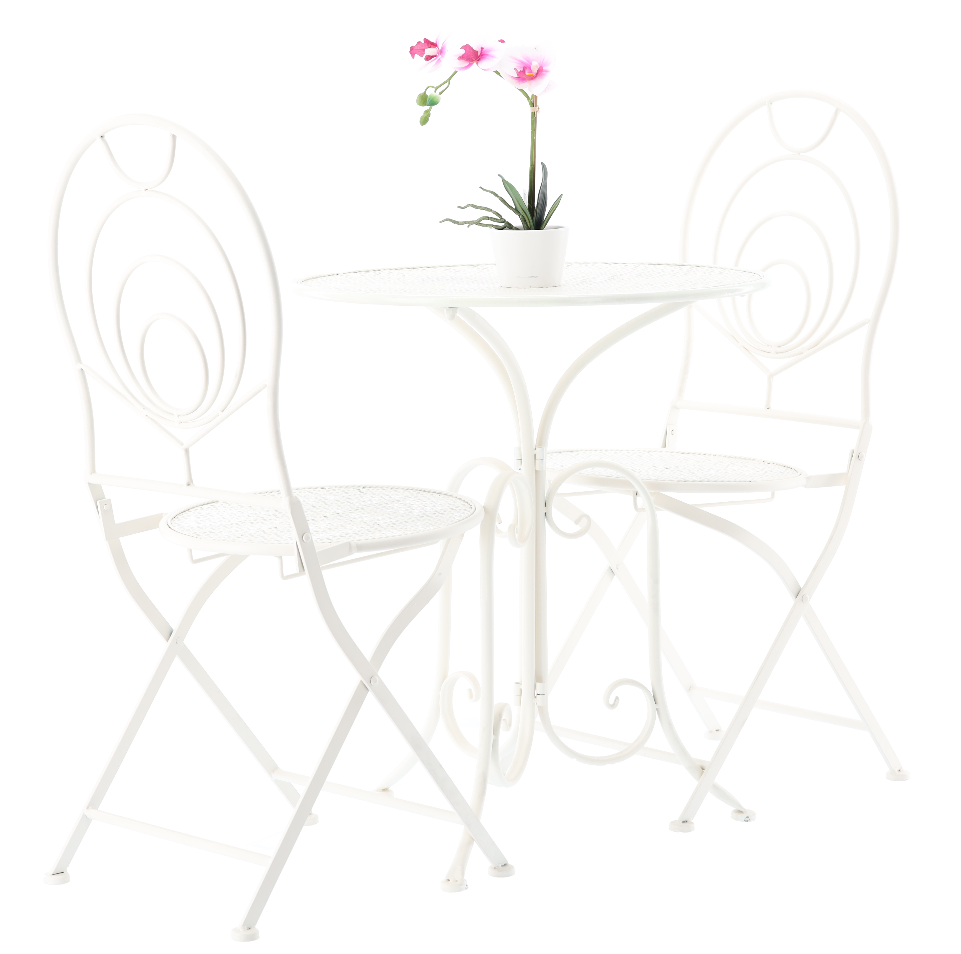 ZESTAW MEBLI OGRODOWYCH METALOWYCH "LINDA" STÓŁ + 2 KRZESŁA *8237 GOM8237_8