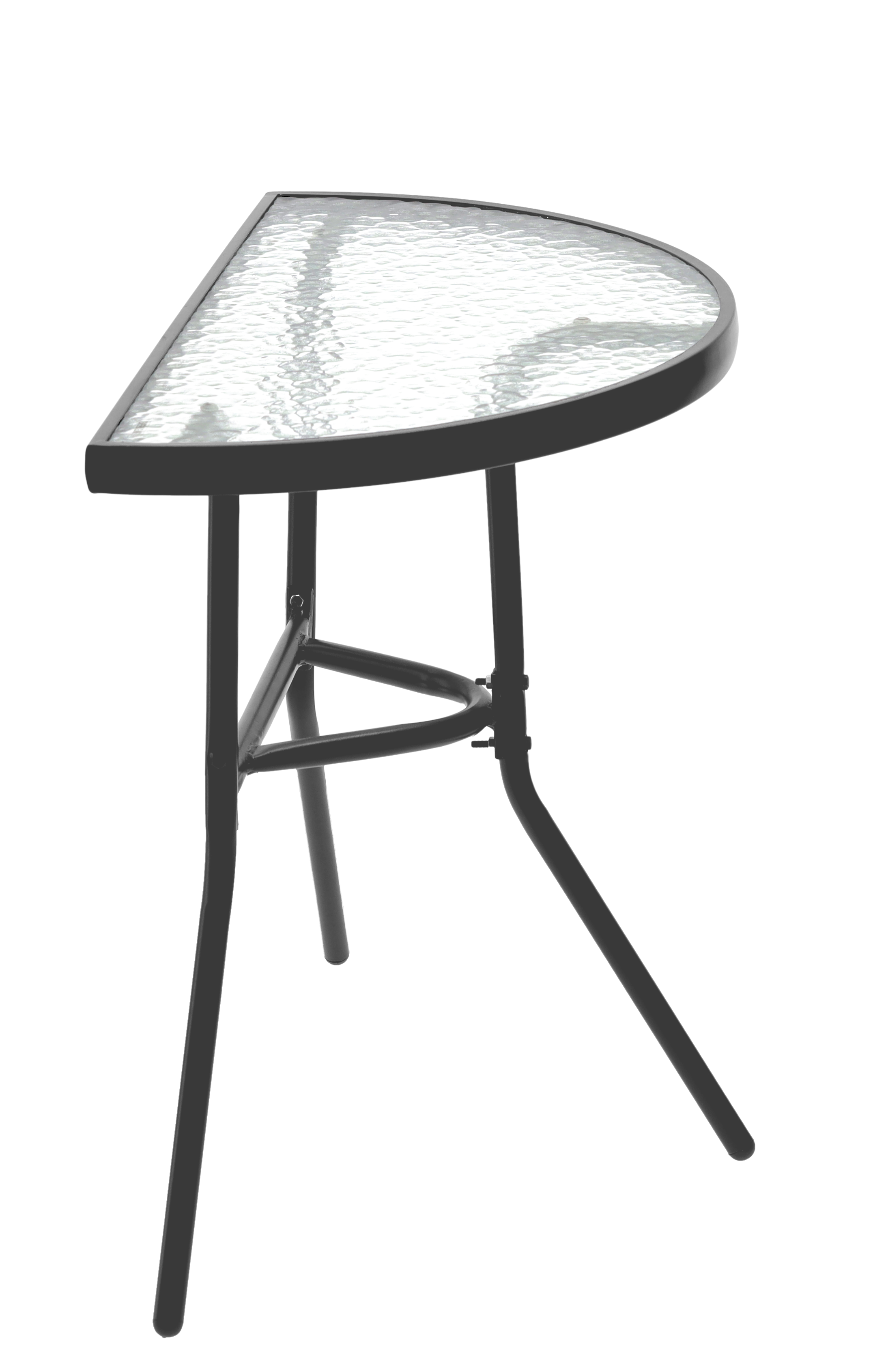 ZESTAW MEBLI BALKONOWYCH - STOLIK POŁÓWKA + 2 SKŁADANE KRZESŁA - SZARY *7149 SAD7149_4