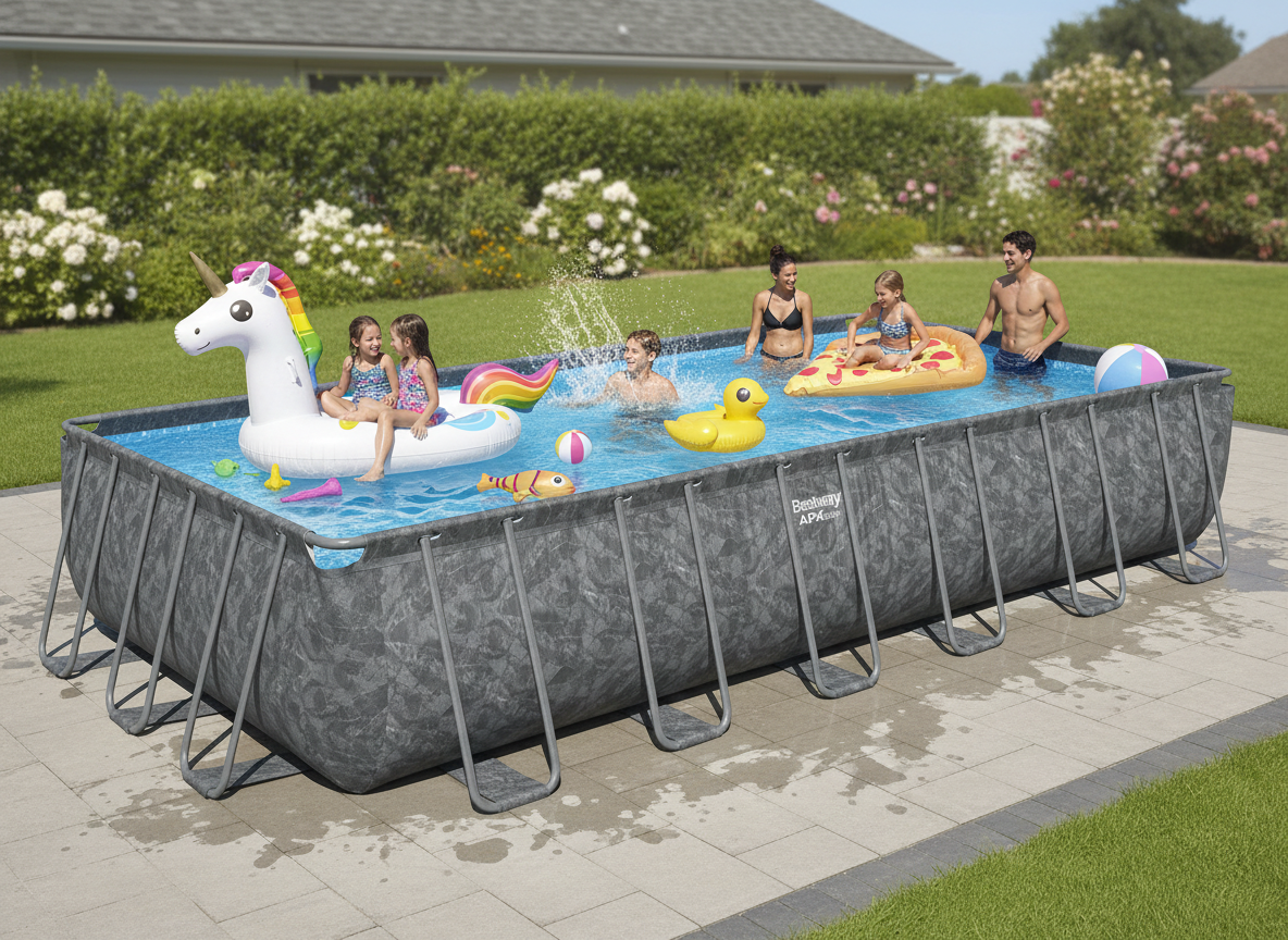 BASEN STELAŻOWY 7,32 X 3,66 X 1,32 M (POMPA PIASKOWA, DRABINKA, POKRYWA)  freepik__stwrz-aranacj-z-basenem-img1-niech-w-basenie-bawi-__48826