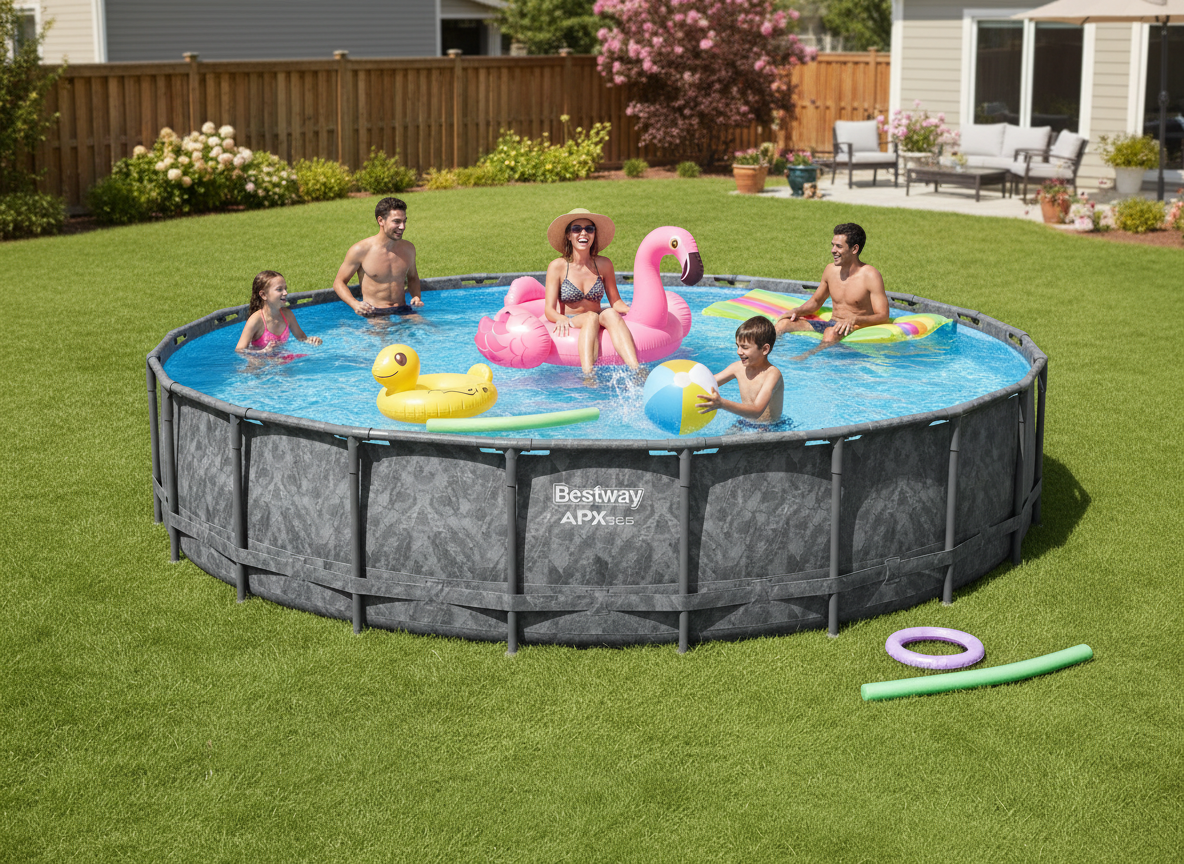 BASEN STELAŻOWY 6,71 X 1,32 M (BASEN, POMPA PIASKOWA, DRABINKA, POKRYWA) *5359 freepik__stwrz-aranacj-z-basenem-img1-niech-w-basenie-bawi-__48839