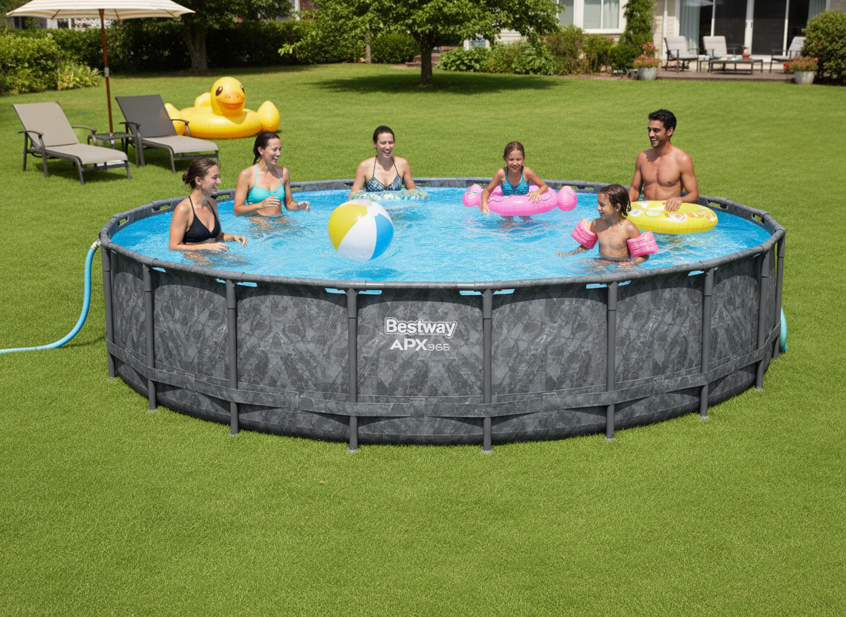 BASEN STELAŻOWY 6,71 X 1,32 M (BASEN, POMPA PIASKOWA, DRABINKA, POKRYWA) *5359 freepik__stwrz-aranacj-z-basenem-img1-niech-w-basenie-bawi-__48840