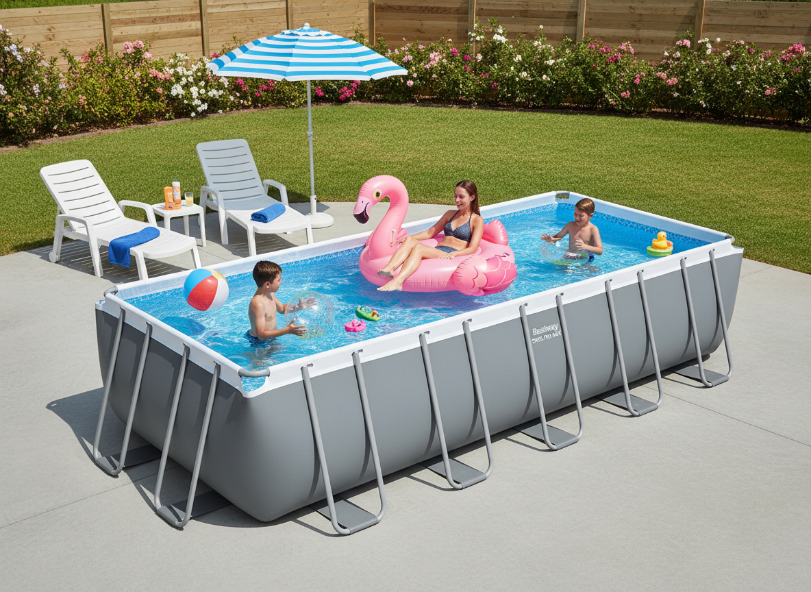 BASEN STELAŻOWY 6,40 X 2,74 X 1,32 M (BASEN, POMPA PIASKOWA, DRABINKA, POKRYWA, DOZOWNIK)  freepik__stwrz-aranacje-img1-z-niech-w-basenie-bd-akcesoria__36768