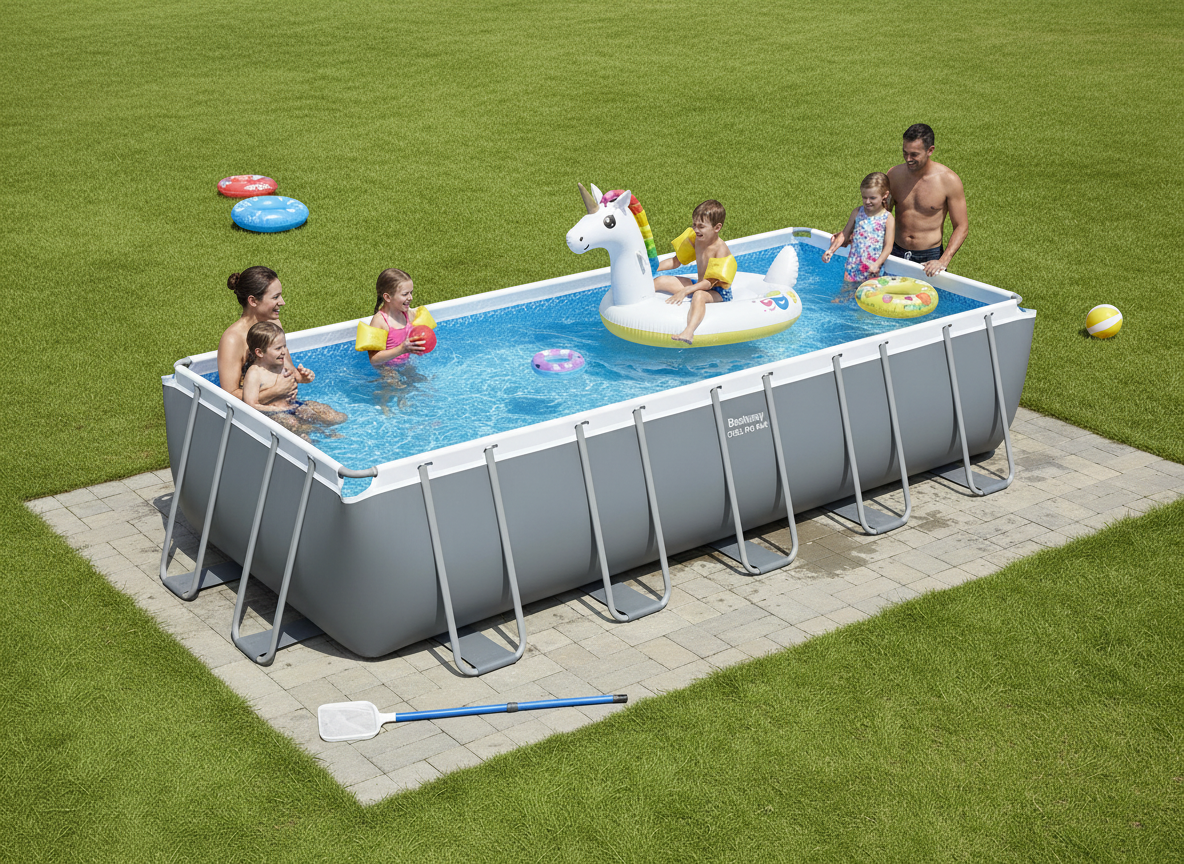 BASEN STELAŻOWY 6,40 X 2,74 X 1,32 M (BASEN, POMPA PIASKOWA, DRABINKA, POKRYWA, DOZOWNIK)  freepik__stwrz-aranacje-img1-z-niech-w-basenie-bd-akcesoria__36770