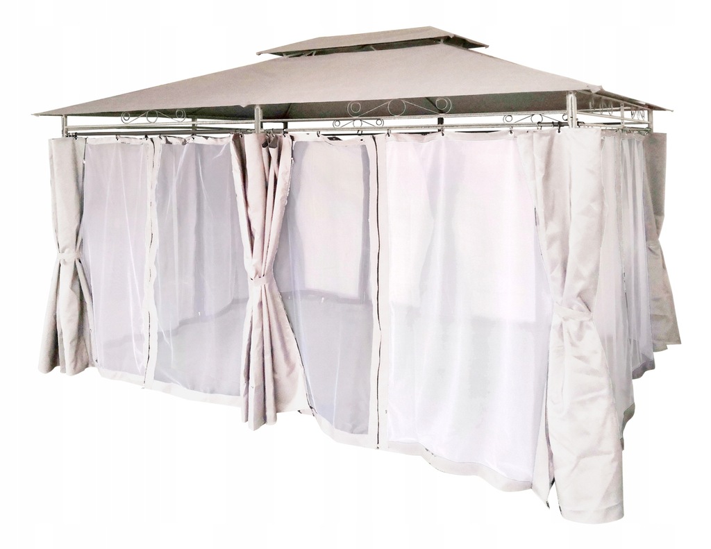 ALTANA  PAWILON OGRODOWY Z ZASŁONAMI BOCZNYMI - BEŻOWY 3 X 4M img-original-1195f9-363517734ced95ebd4d2e93c9ef2