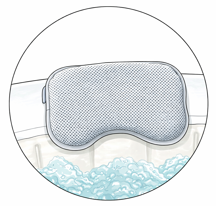 JACUZZI LAY-Z-SPA HOLLYWOOD AIR JET 196 X 66 CM poduszka