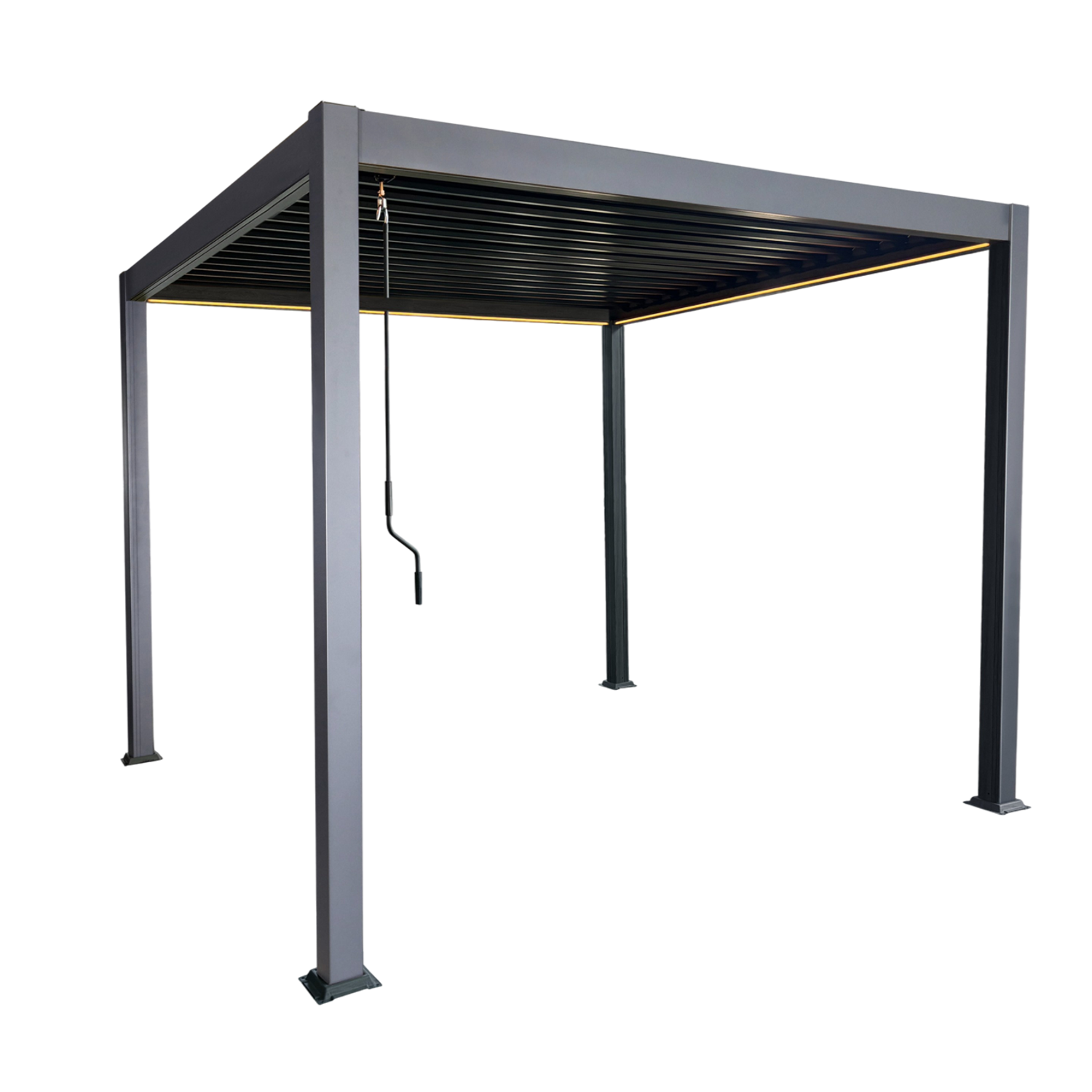 PERGOLA ALUMINIOWA BIOKLIMATYCZNA LED 3 x 3 x 2,5 M ANTRACYT RIT1422