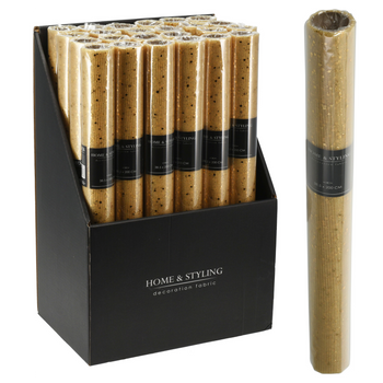 DECORATIVE FABRIC ROLL 38 x 200 CM GOLD GLITTER *3075