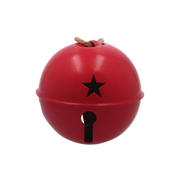 CHRISTMAS METAL RED PENDANT WITH A BELL 10 x 10 x 10,5 CM