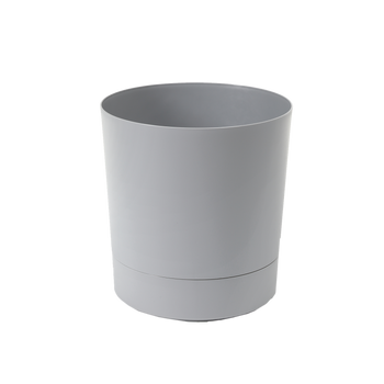 POT WITH SAUCER AURA 325MM GRAY*71276