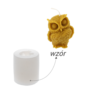 Silicone mold for candles owl