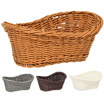 OVAL BASKET 25 X 16 X 8/11 CM MIX COLORS