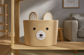 BASKET ANIMAL BEIGE SIZE L