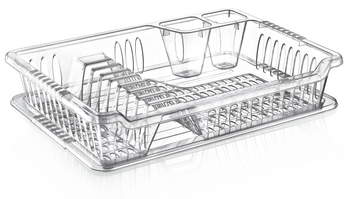 DISH RACK TRANSPARENT SMALL VIOLET WITH BASE