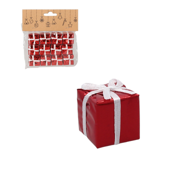 SET OF 12 CHRISTMAS ORNAMENTS - PRESENT 2.5 CM