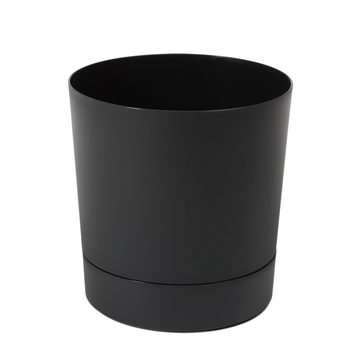 POT WITH SAUCER AURA 280-BLACK*41268