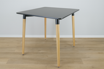 SQUARE TABLE 80 X 80 X 74 CM - BLACK
