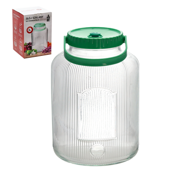 SZKLANY SŁOIK DO KISZENIA / FERMENTACJI 8 L *9852