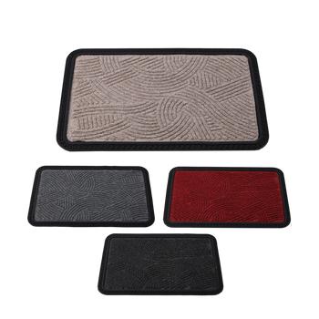 RECTANGULAR RUBBER + PP DOORMAT 40X60 MIX COLORS