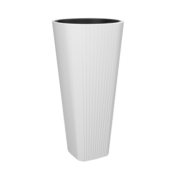 HIGH FLOWER POT MUZA 390MM WHITE*58884