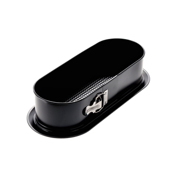 EMBOSSED RECTANGULAR CAKE MOULD 34X12CM WITH NON-STICK BLACK COATING