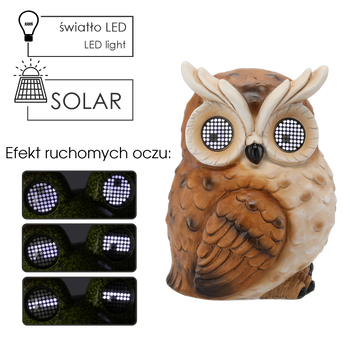 OWL WITH BLINKING SOLAR EYES
