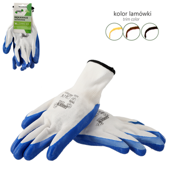 Protective gloves "8" knitted from polyester coated with latex pack=12