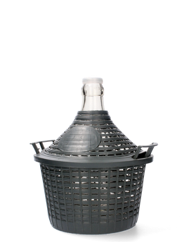 BALLOON 5L WITH NARROW NECK IN BASKET