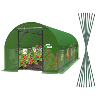 Garden Poly Tunnel 5-Segment Green 8 x 3 x 2 M