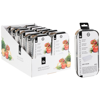 ALUMINUM CONTAINER 4PCS WITH LID