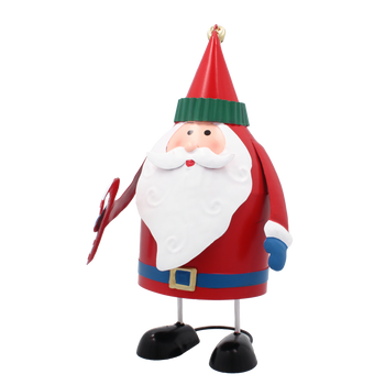 CHRISTMAS DECORATION - METAL SANTA CLAUS 13.5 x 12 x 21 CM
